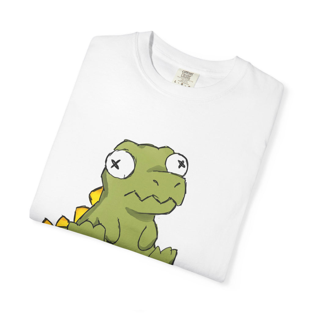 Cute Sad Dino T-Shirt — Kawaii Cartoon Dinosaur Tee