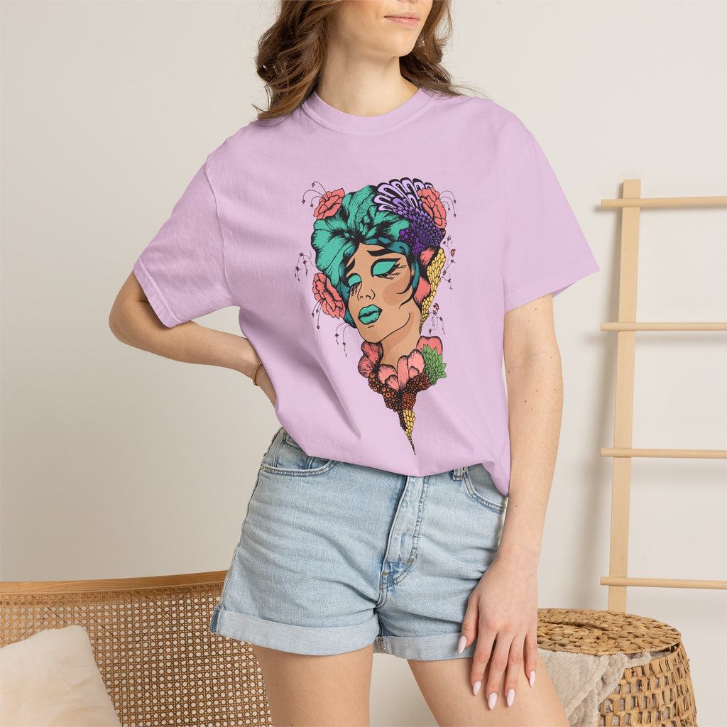Woman of Flowers Graphic T-Shirt