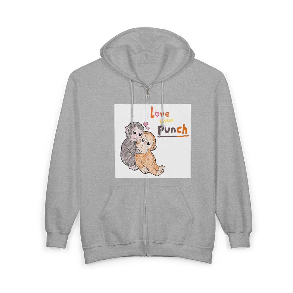 Love Punch Teddy Bear Zip Hoodie — Cute Plush Hug Design